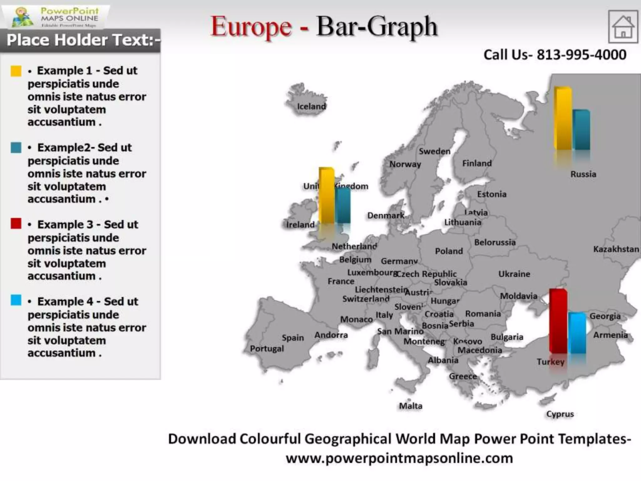 Online Colorful Geographical World Map Powerpoint