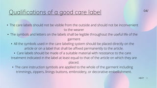 Care labelling- Wash care Label symbols and it’s importance | PPTX