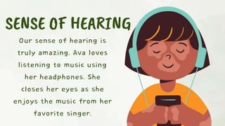 Colorful Illustrative Exploring Our Five Senses English Educational ...