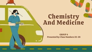 Chemistry
And Medicine
Presented by: Class Numbers 22-28
GROUP 4
 