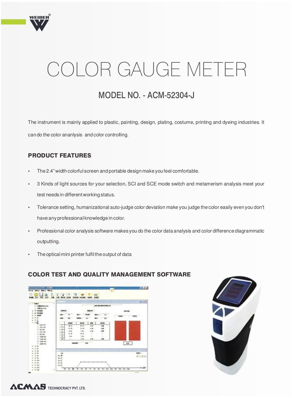 Color Gauge Meter by ACMAS Technologies Pvt Ltd.