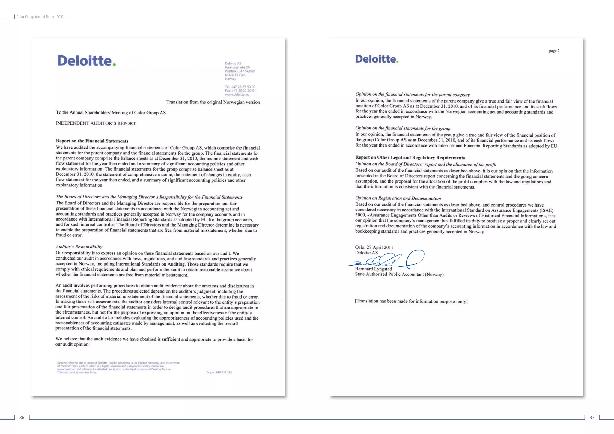 Color Group Annual Report 2010




 36                              37
 