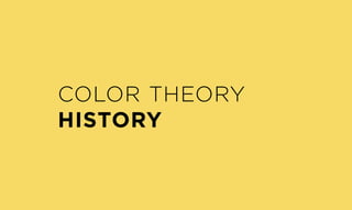 COLOR THEORY
COLOR THEORY
HISTORY
 