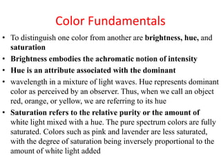 Color image processing | PPTX
