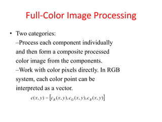 Color image processing | PPTX