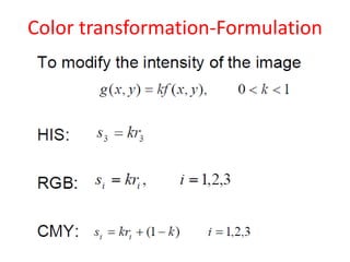 Color image processing | PPTX