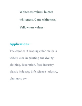colorimeter laboratory equipment product | PDF