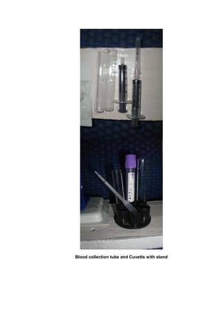 Blood collection tube and Cuvetts with stand
 