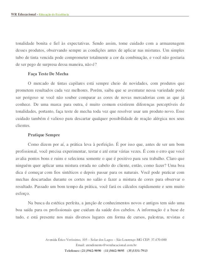 Colorimetria Matematica Das Cores Que Todo Cabeleireiro Prec Savesave instituto educacional como é bom ser criança ana p. slideshare