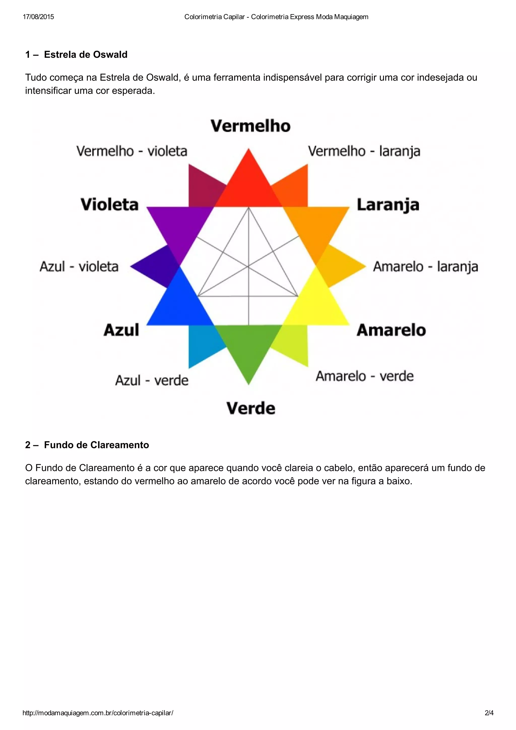 Colorimetria capilar colorimetria express | PDF