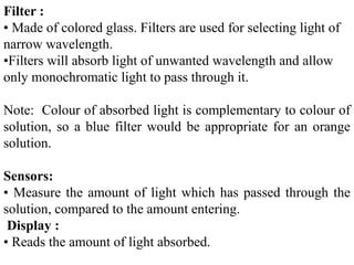 Absorption Filter Colorimetry and photometry.pptx hjjjJajjjh | PPTX