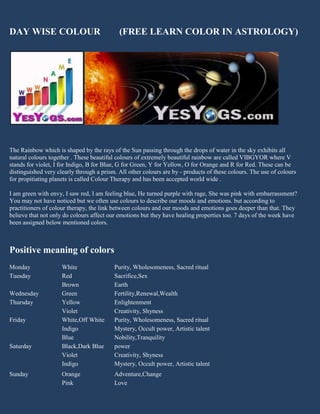 Color in astrology