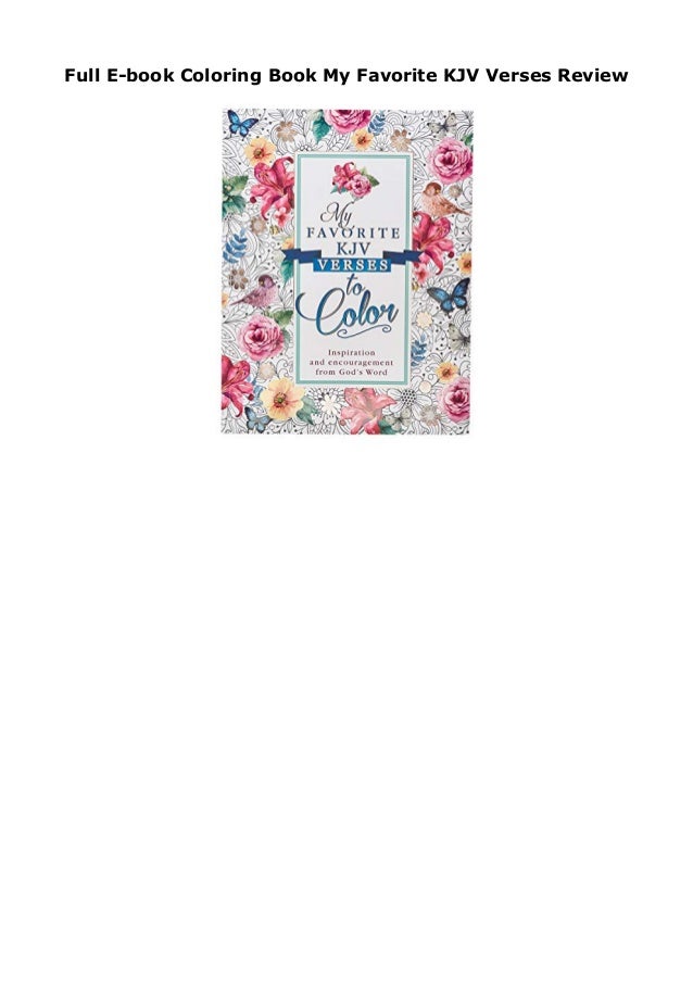 Download Full E Book Coloring Book My Favorite Kjv Verses Review