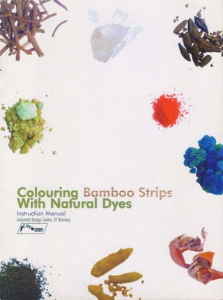 Coloring bamboo strips compressed