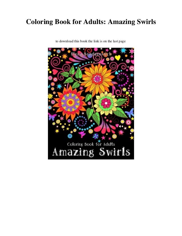 Download Download Coloring Book For Adults Amazing Swirls