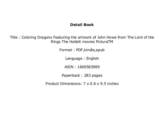 Textbook Library Coloring Dragons Featuring The Artwork Of John Ho