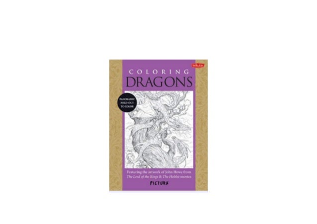 Textbook Library Coloring Dragons Featuring The Artwork Of John Ho
