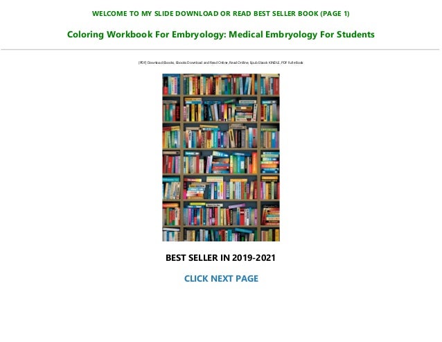 Download Pdf Download Coloring Workbook For Embryology Medical Embryology Fo