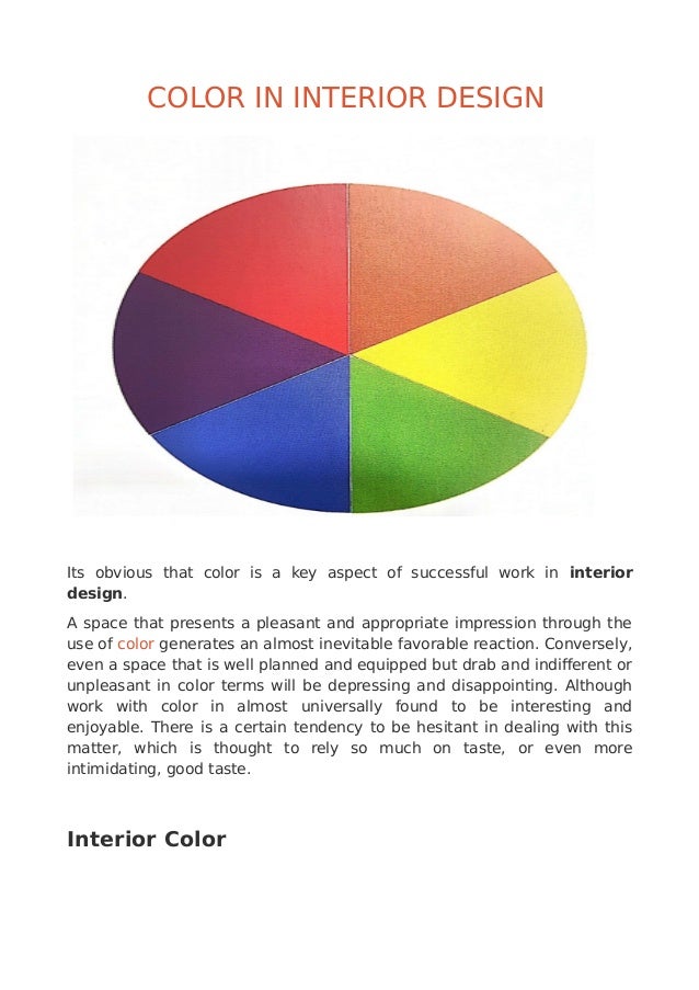 Color in interior design