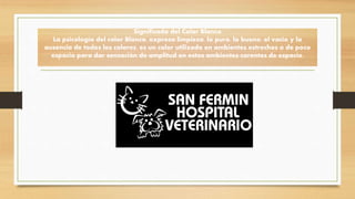 Significado del Color Blanco
La psicología del color Blanco, expresa limpieza, lo puro, lo bueno, el vacío y la
ausencia de todos los colores, es un color utilizado en ambientes estrechos o de poco
espacio para dar sensación de amplitud en estos ambientes carentes de espacio.
 