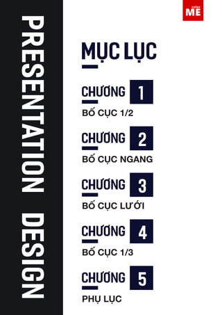 Lorem Ipsum is simply
dummy text of the
Lorem Ipsum is simply dummy text of the printing and typesetting industry. Lorem
Ipsum has been the industry’s standard dummy text ever since the 1500s, when
an unknown printer took a galley of type and scrambled it to make a type speci-
men book. It has survived not only five centuries, but also the leap into electron-
ic typesetting, remaining essentially unchanged. It was popularised in the 1960s
with the release of Letraset sheets containing Lorem Ipsum passages, and more
recently with desktop publishing software like Aldus PageMaker including ver-
sions of Lorem Ipsum.
MỤC LỤC
CHƯƠNG
CHƯƠNG
CHƯƠNG
CHƯƠNG
CHƯƠNG
1
2
3
4
5
BỐ CỤC 1/2
BỐ CỤC NGANG
BỐ CỤC LƯỚI
BỐ CỤC 1/3
PHỤ LỤC
 