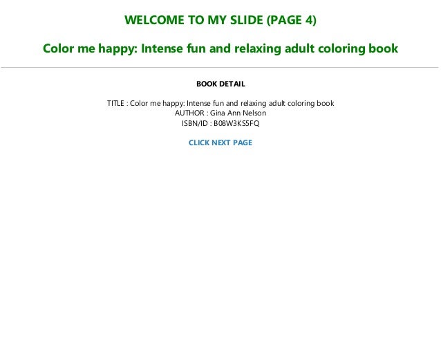 Download Book Color Me Happy Intense Fun And Relaxing Adult Coloring Book