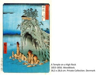 A stone bridge in the snow 1857. Woodblock oban. 37,7 x 26,5 cm. Honolulu Academy of Arts. Honolulu. U.S.A.