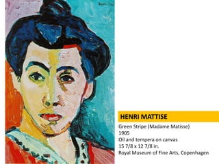 André DerainRetrato de Matisse1905. Óleo sobre lienzo. 46 x 34,9 cm. TateGallery. Londres. Inglaterra