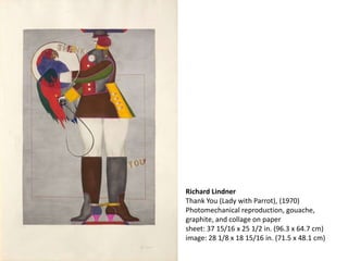 Richard LindnerCircus Woman, 1956 Oil on canvas40 X 20 1/8 IN. (101.6 X 51.1 CM.) RICHARD LINDNER (1901-1978)