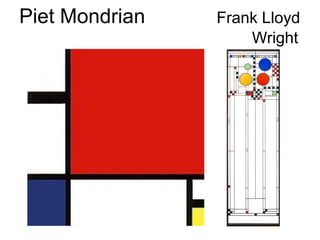 Piet Mondrian Frank Lloyd 
Wright 
 
