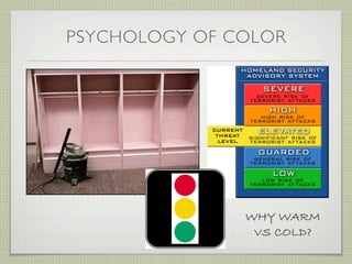 PSYCHOLOGY OF COLOR




               WHY WARM
                VS COLD?
 