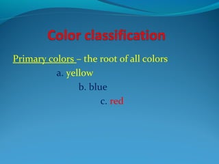 COLOR PRESENTATION | PPT