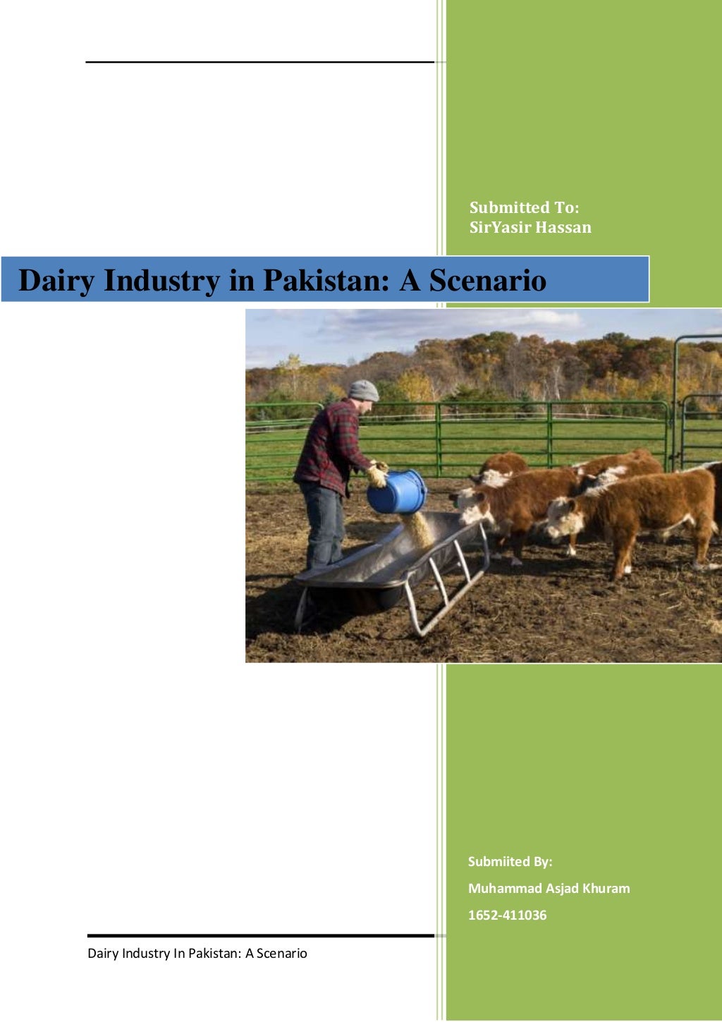 Dairy Industry In Pakistan A Scenario