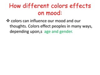 Color psychology | PPTX | Eye and Vision Conditions | Diseases and ...