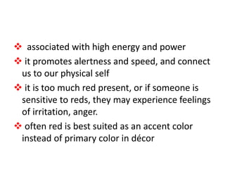 Red Color As Power Color psychology | PPTX