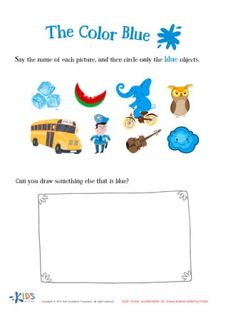 Learning colors for children - Blue