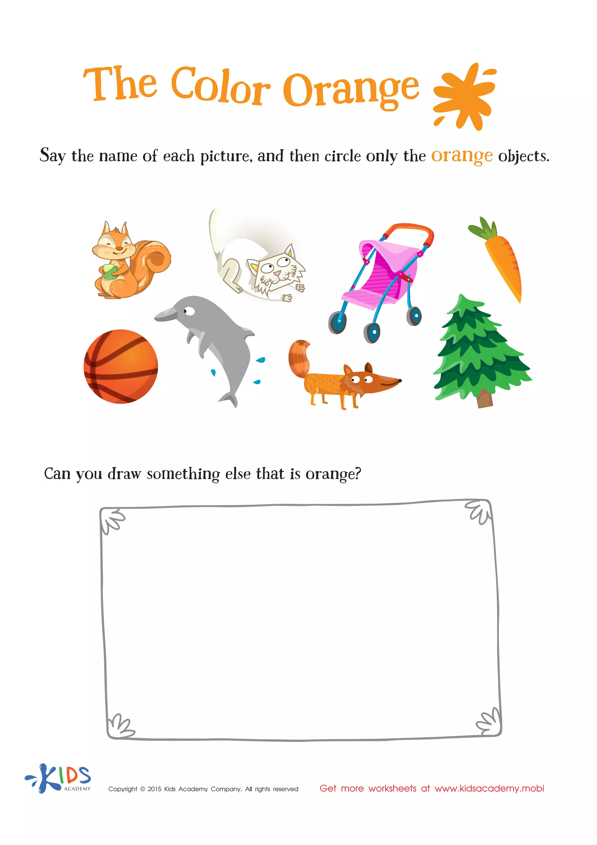 Learning colors for children - Orange