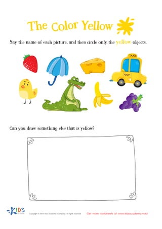 Learning colors for children - Yellow