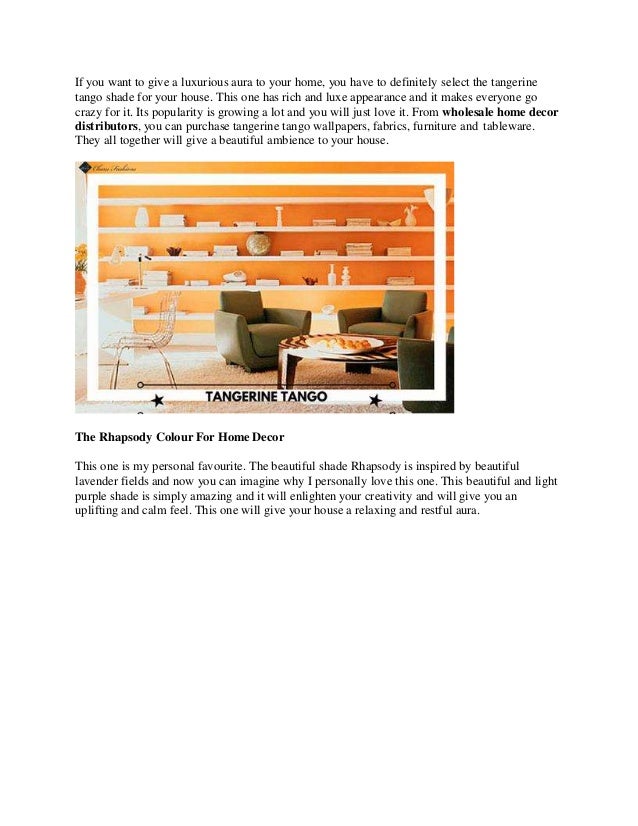 5 Trendy Colours For Home By Wholesale Home Decor Distributors