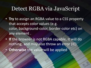 Colors In CSS3