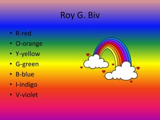 Colors of the rainbow | PPTX