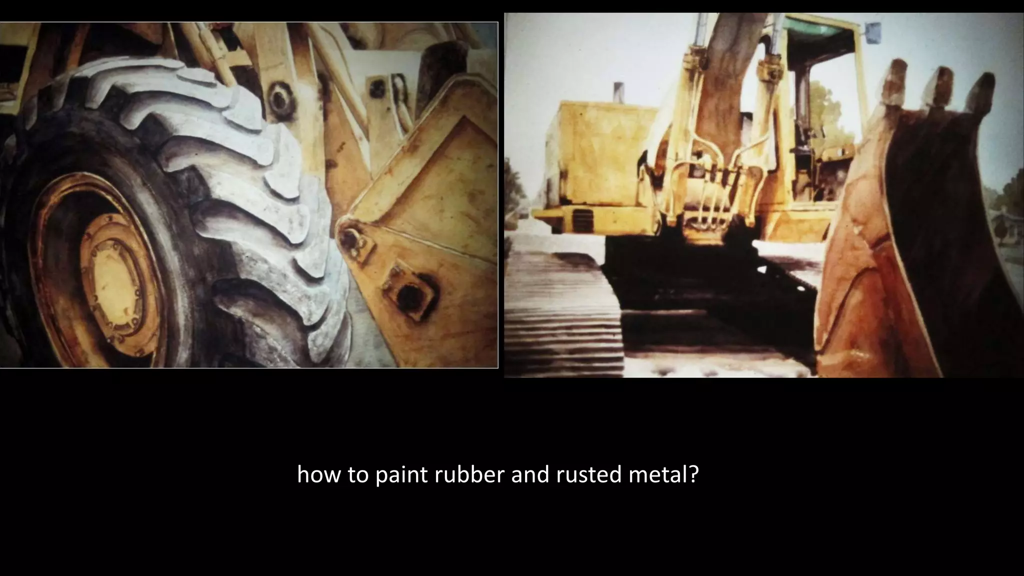 how to paint rubber and rusted metal?
 