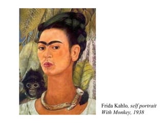 Frida Kahlo , self portrait With Monkey, 1938 