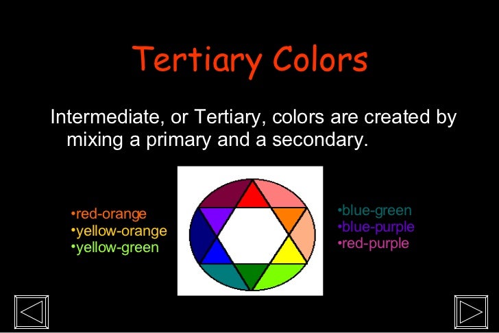 what colors are intermediate colors