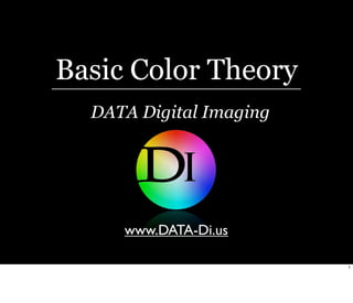 Basic Color Theory
DATA Digital Imaging

www.DATA-Di.us
1

 