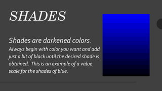 Shade Example Color Comprehensive Guide to Color Theory: Wheels, Values, and Schemes | PDF