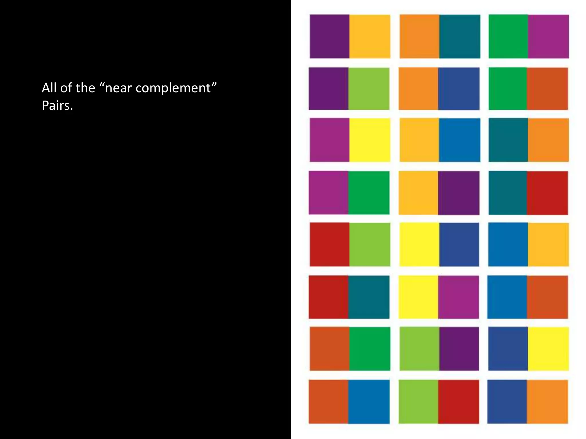 All of the “near complement”Pairs.