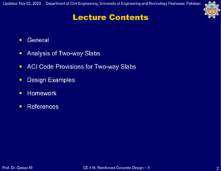 Comprehensive Design and Analysis of Two-Way Reinforced Concrete Slab ...