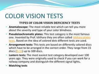 Color Testing Vision Pdf Color Vision, its assesment and management | PDF