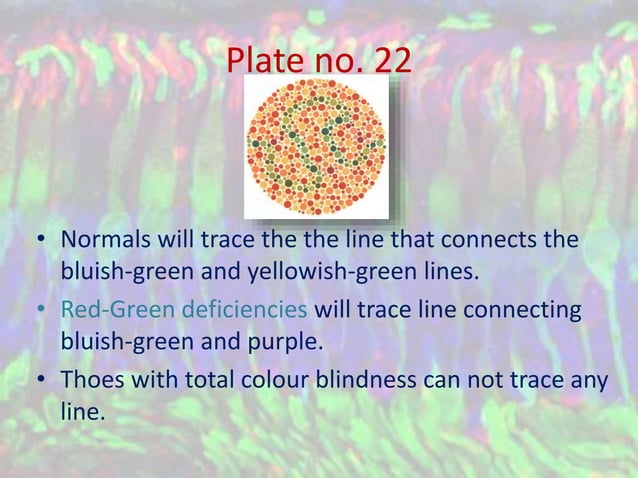 Color Vision Deficiency and Ishihara's Test | PPSX
